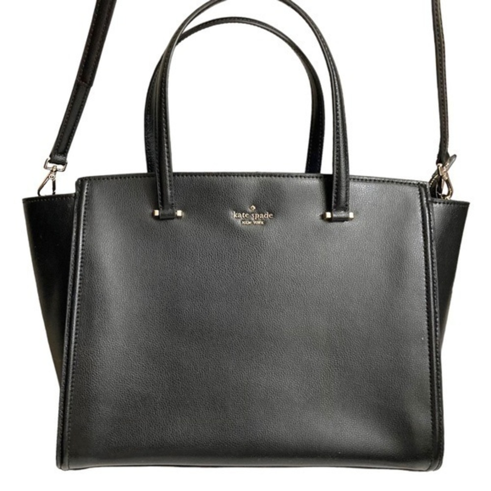 Kate spade black leather satchel bag